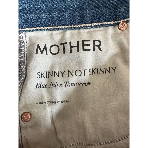 Mother Skinny Not Skinny Blue Skies Tomorrow Wash Jeans Size 27 - Picture 8 of 16